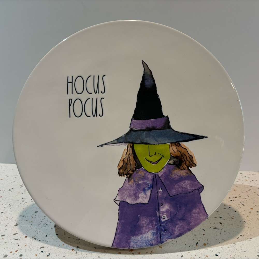 Rae Dunn Halloween Hocus‎ Pocus Witch Cake Plate Stand with Black Cat - Picture 5 of 10